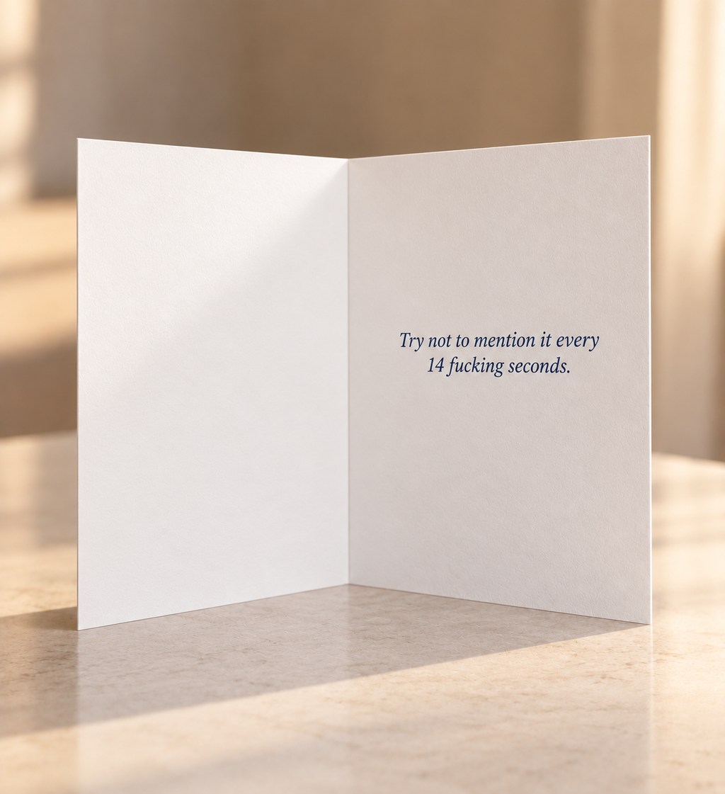 Oasis Tickets Congratulations Card - You Have Officially Peaked